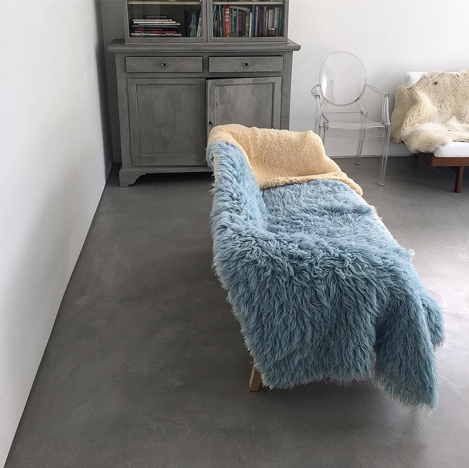 residential Ardex Pandomo Loft polished concrete flooring in mid grey