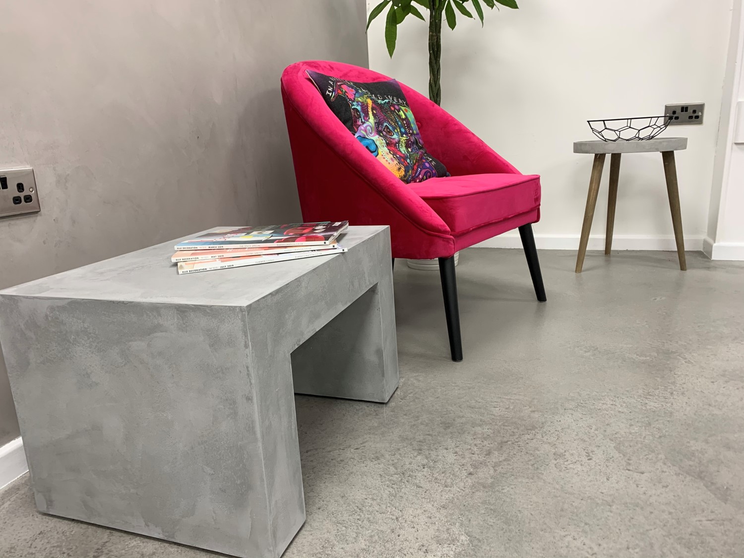 Polished Concrete Showroom Tables
