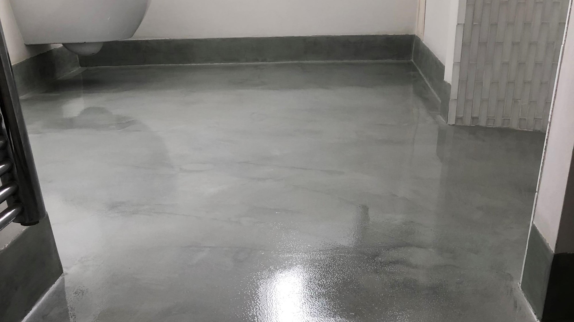 Polished Concrete Floors Bathroom Hampstead London by Polished Concrete Specialists